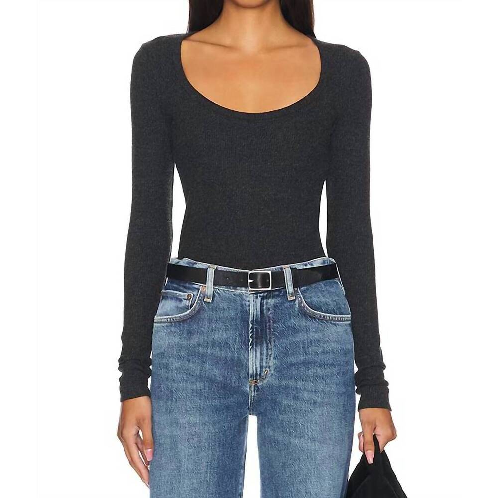 NEW AGOLDE corey scoop neck tee in katniss